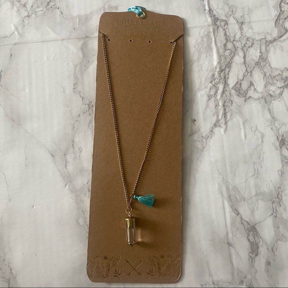 Anthropologie shiraleah jewel Clarissa necklace - Picture 3 of 4